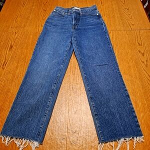 Madewell Perfect Vintage Frayed Hem Jeans Size 24